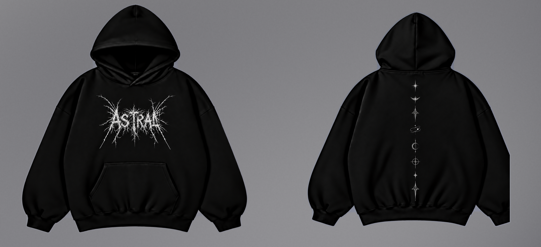 ASTRAL Symbol Hoodie front and back